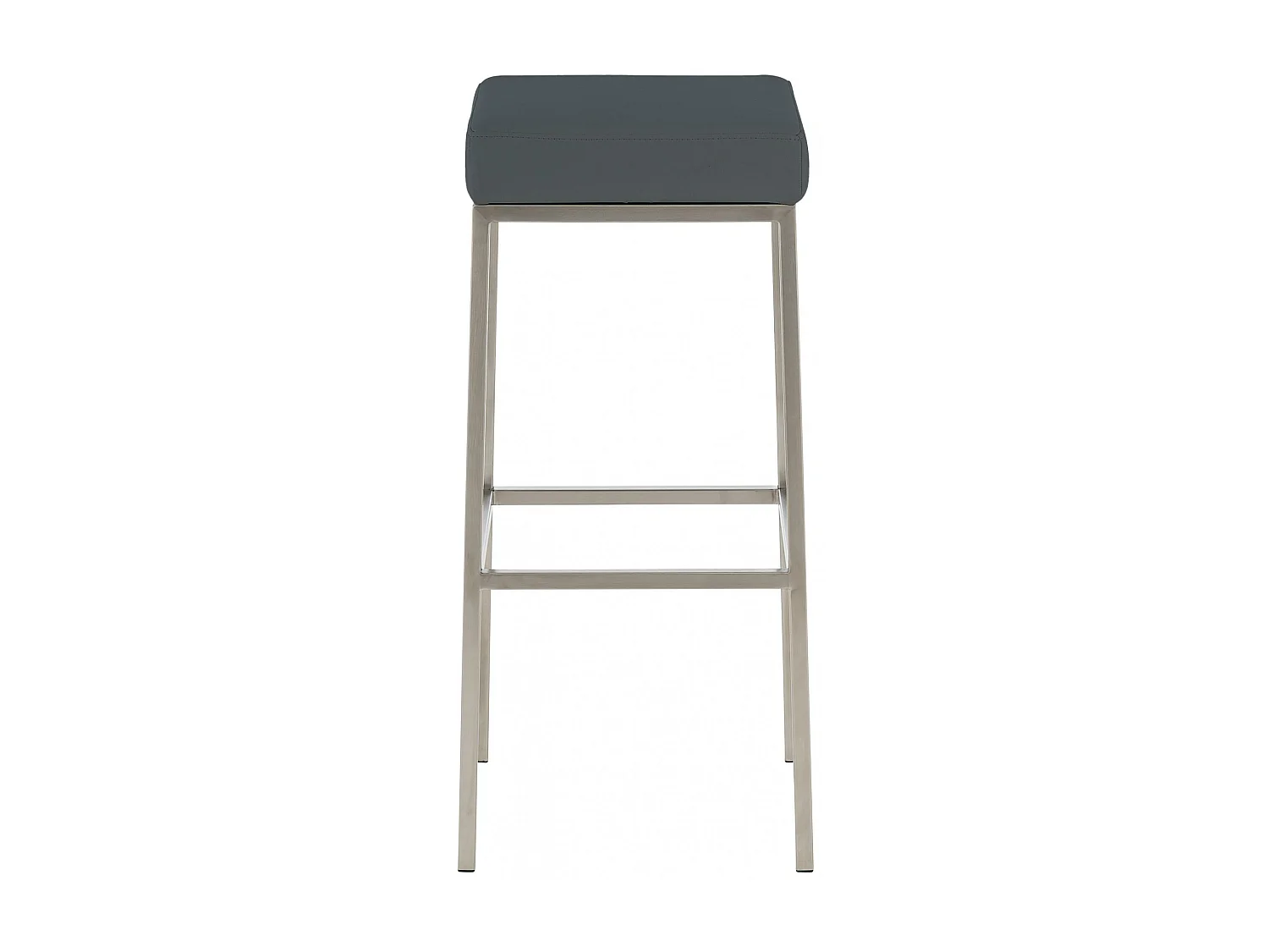 Tabouret de bar - Similicuir & Acier inoxydable - Gris - Montreal 85