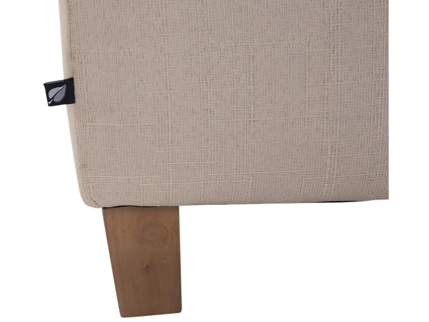 Lot de 2  Tabouret - Tissu & Bois - Crème - Pharao