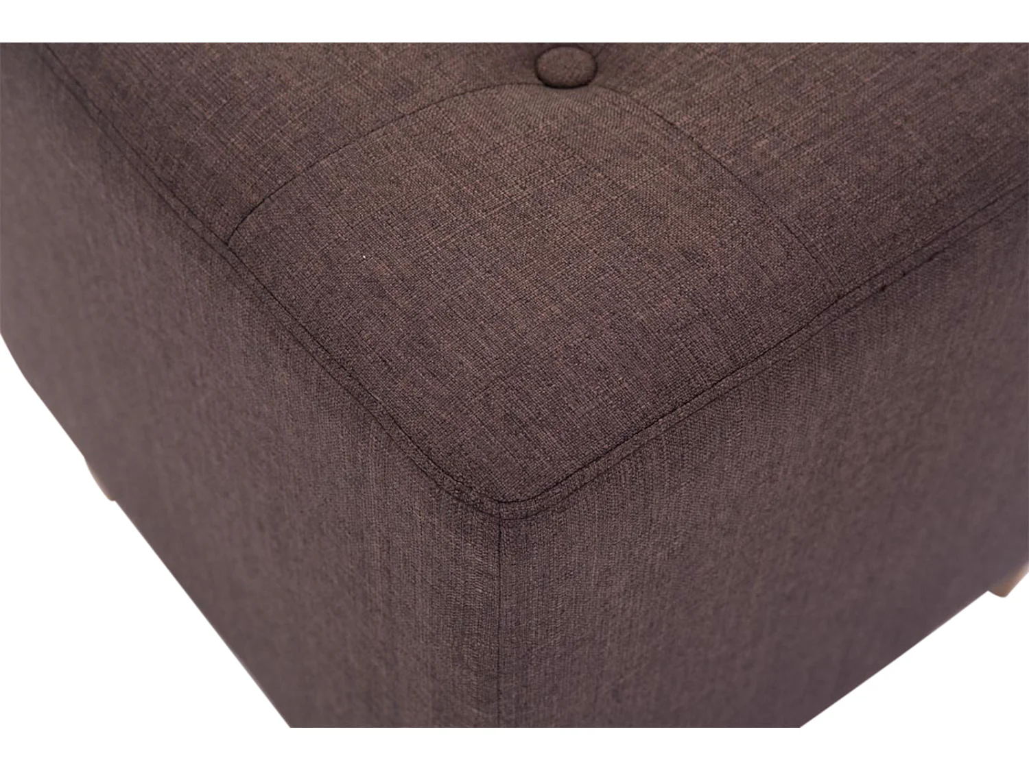 Lot de 2  Tabouret - Tissu & Bois - Marron - Pharao