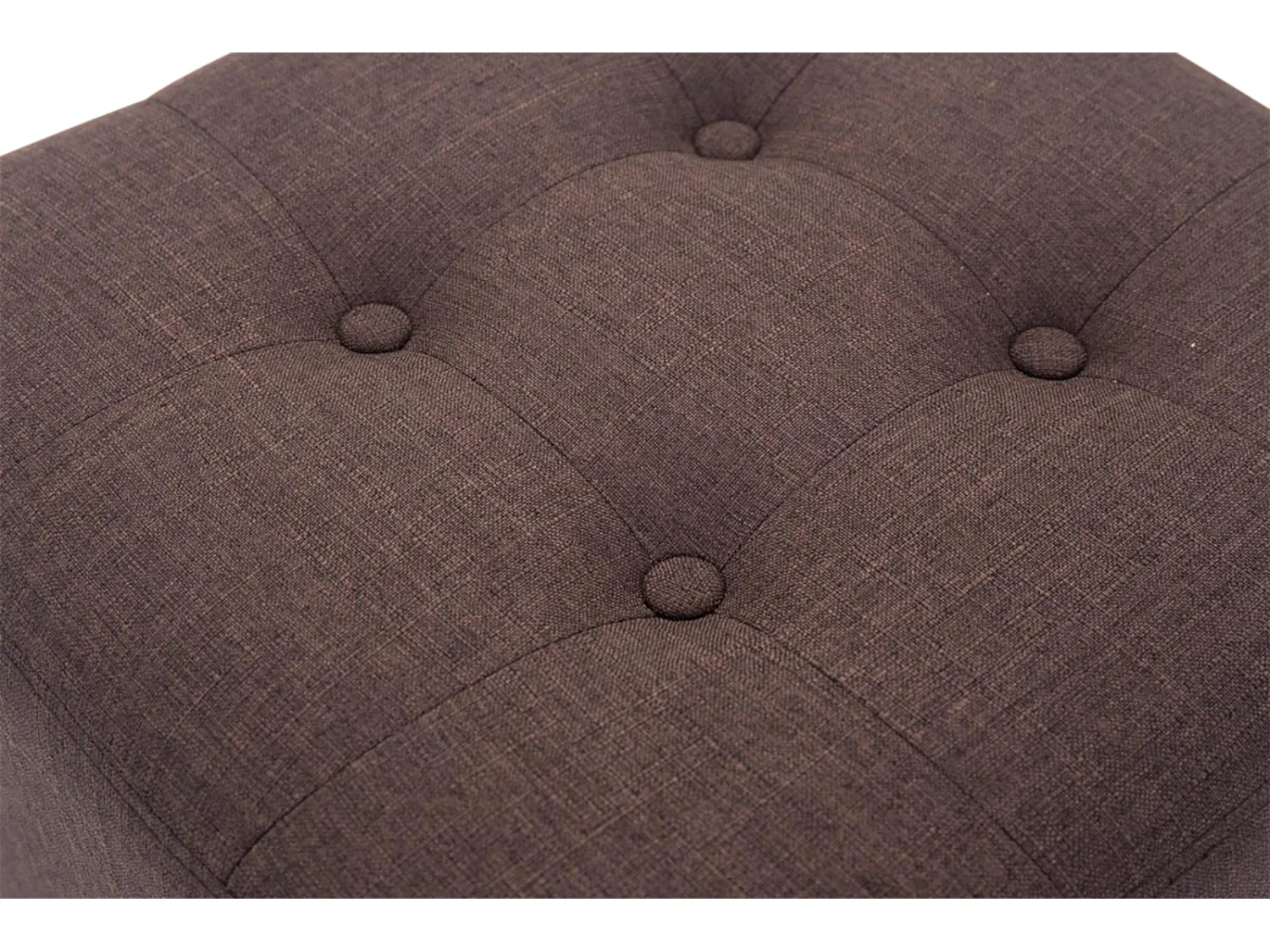 Lot de 2  Tabouret - Tissu & Bois - Marron - Pharao