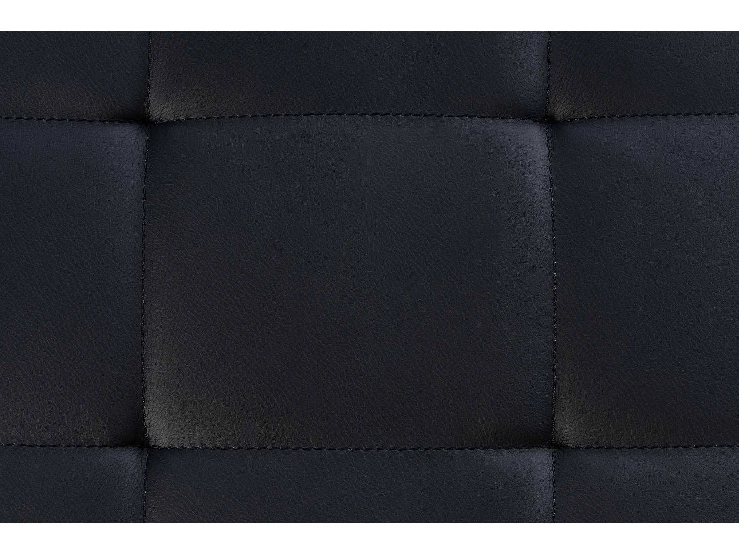 Lot de 2  Tabouret - Similicuir & Acier inoxydable - Noir - Barci