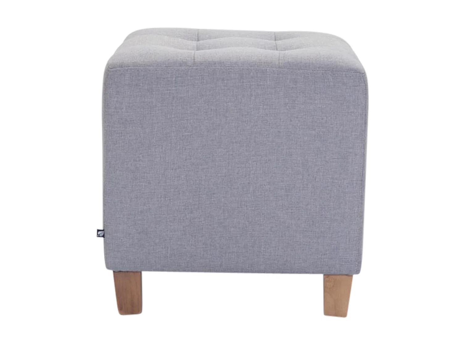 Lot de 2  Tabouret - Tissu & Bois - Gris clair - Pharao