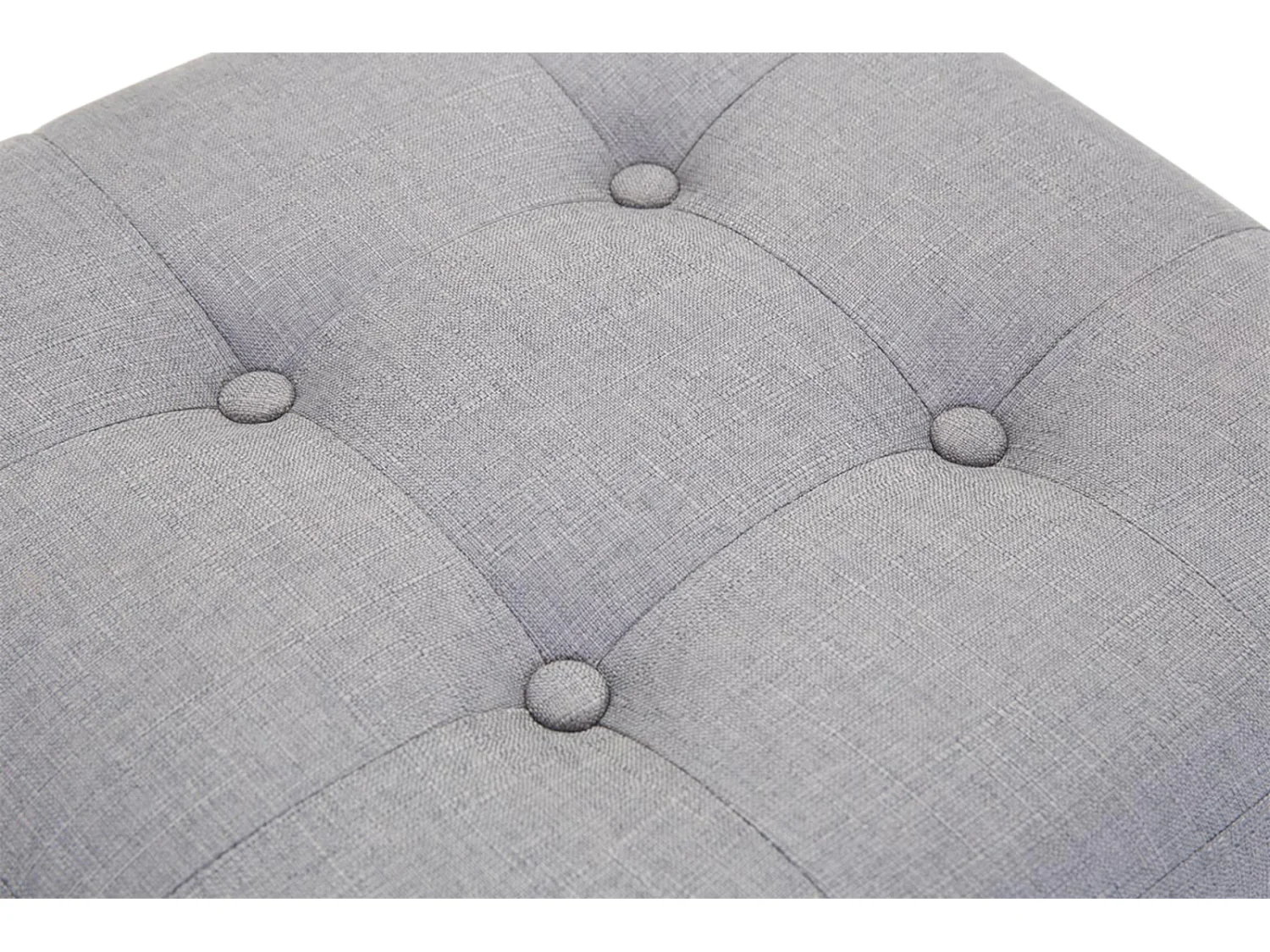 Lot de 2  Tabouret - Tissu & Bois - Gris clair - Pharao