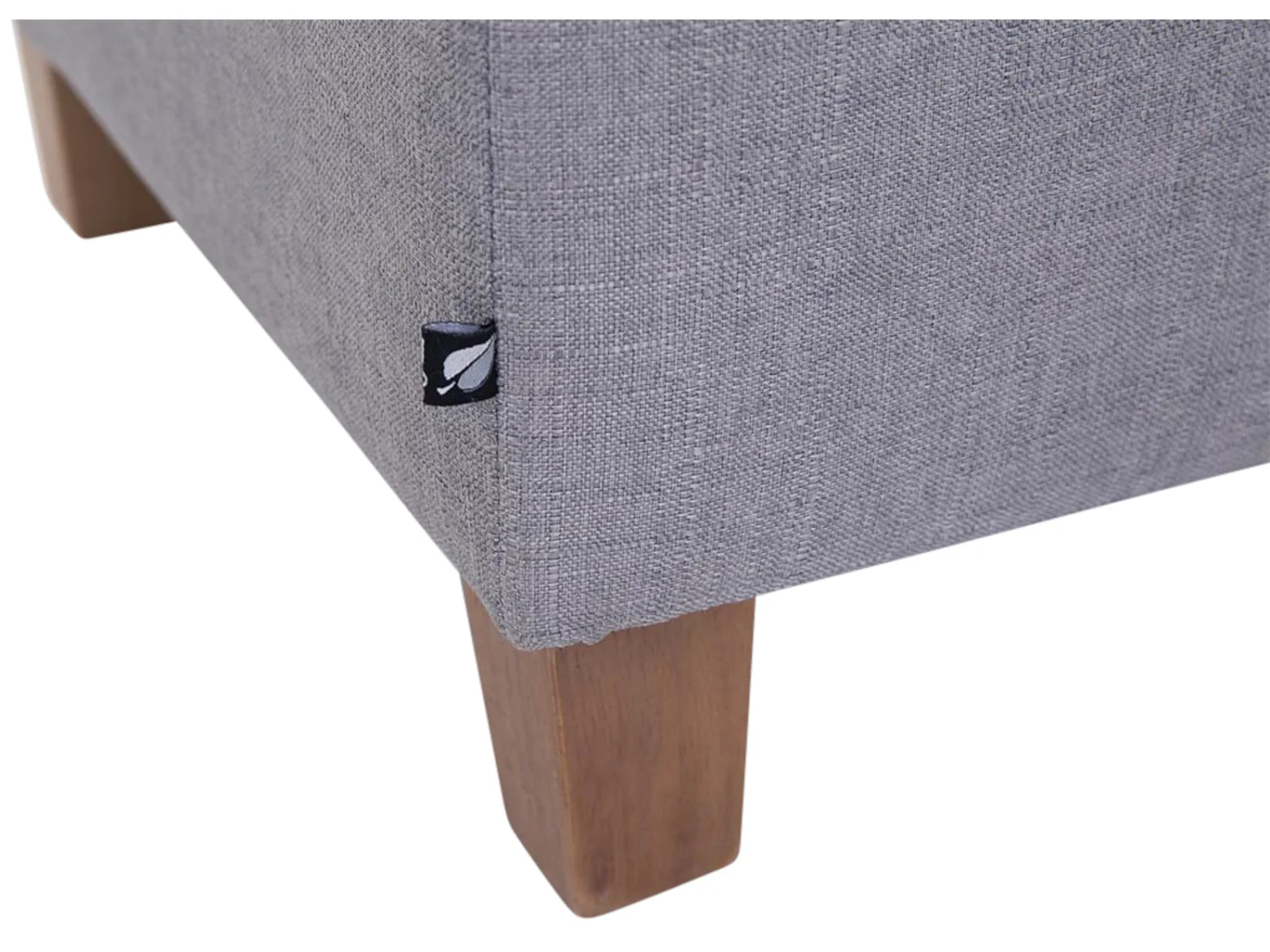 Lot de 2  Tabouret - Tissu & Bois - Gris clair - Pharao