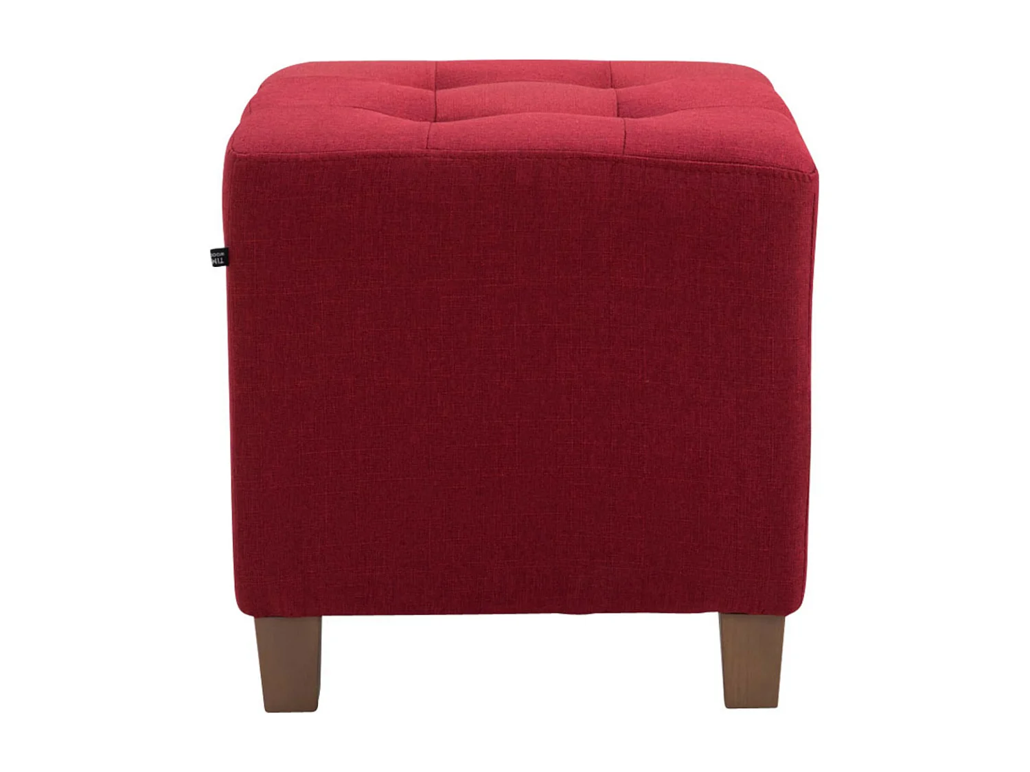 Lot de 2  Tabouret - Tissu & Bois - Rouge - Pharao