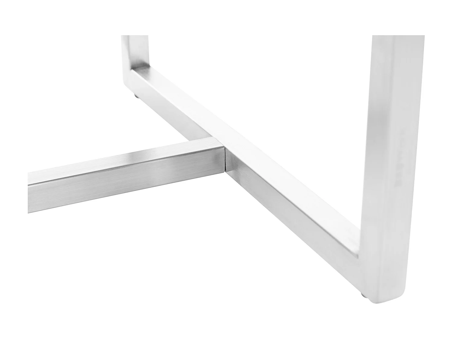 Lot de 2  Tabouret - Similicuir & Acier inoxydable - Marron - Barci