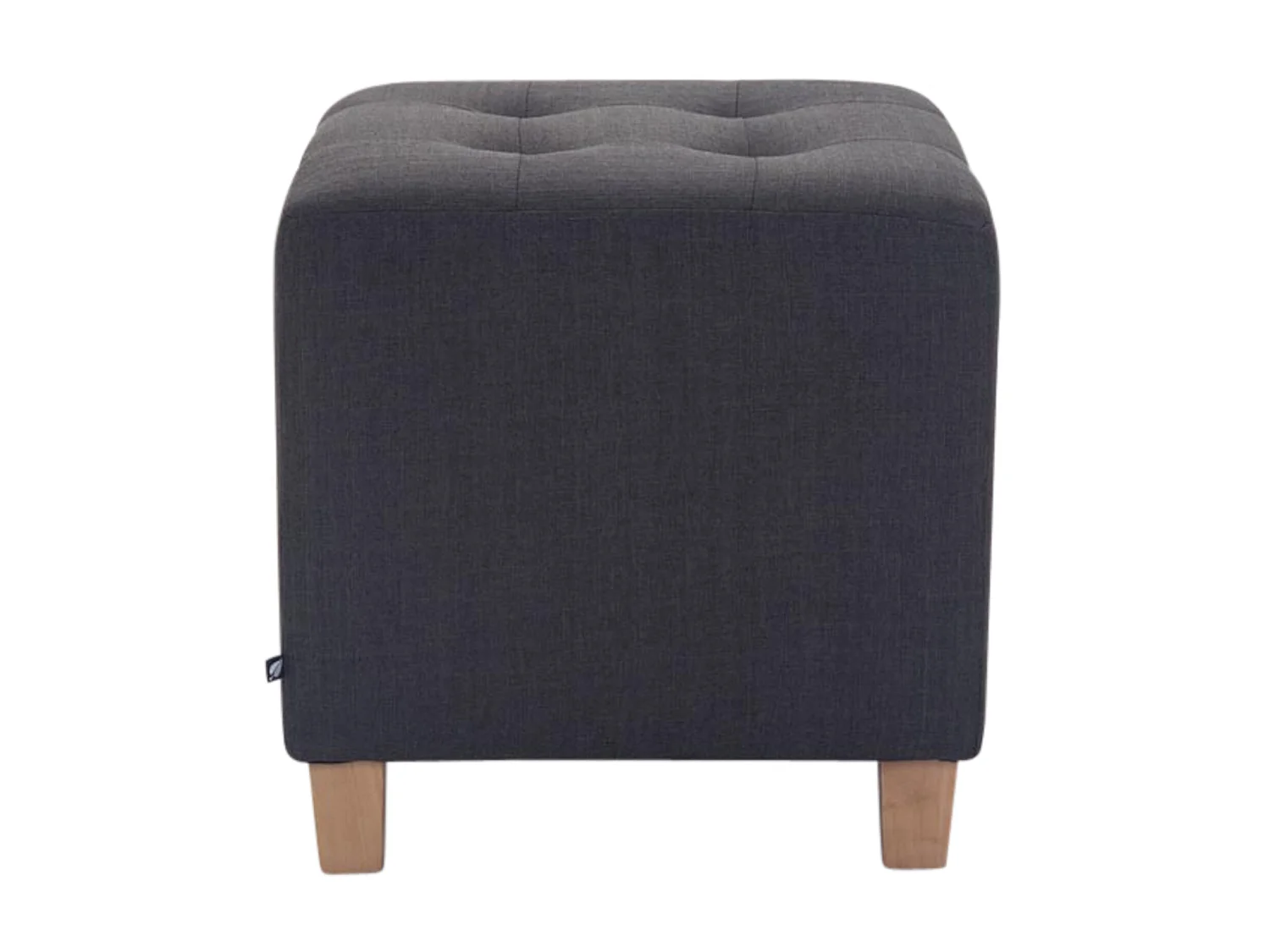 Lot de 2  Tabouret - Tissu & Bois - Gris foncé - Pharao