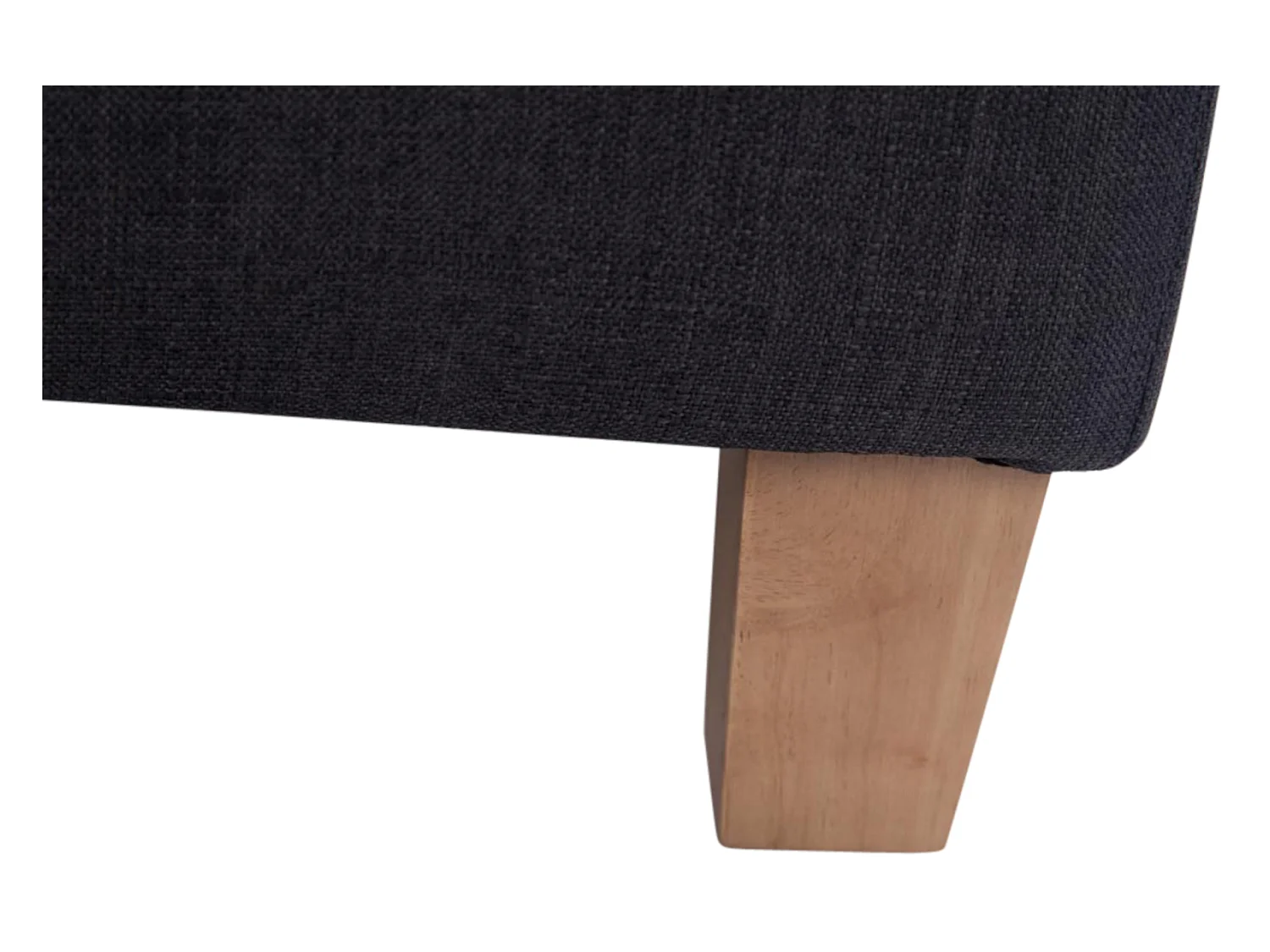 Lot de 2  Tabouret - Tissu & Bois - Gris foncé - Pharao