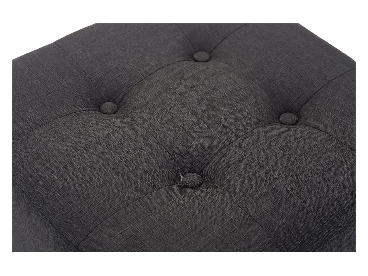 Lot de 2  Tabouret - Tissu & Bois - Gris foncé - Pharao