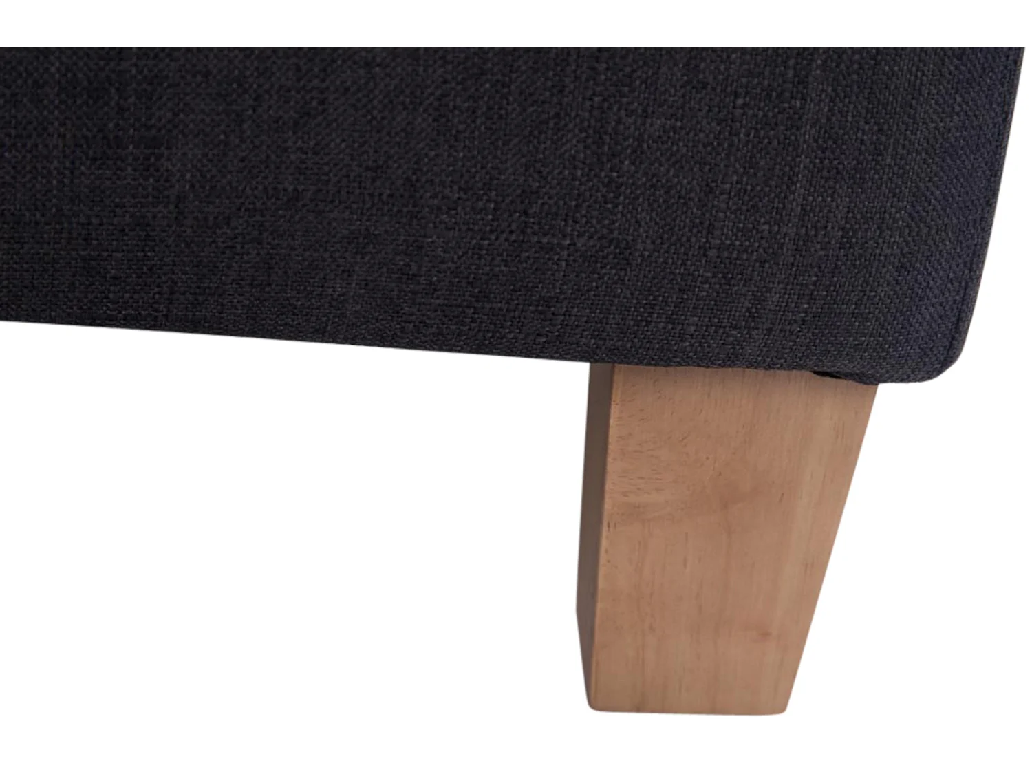 Lot de 2  Tabouret - Tissu & Bois - Gris foncé - Pharao