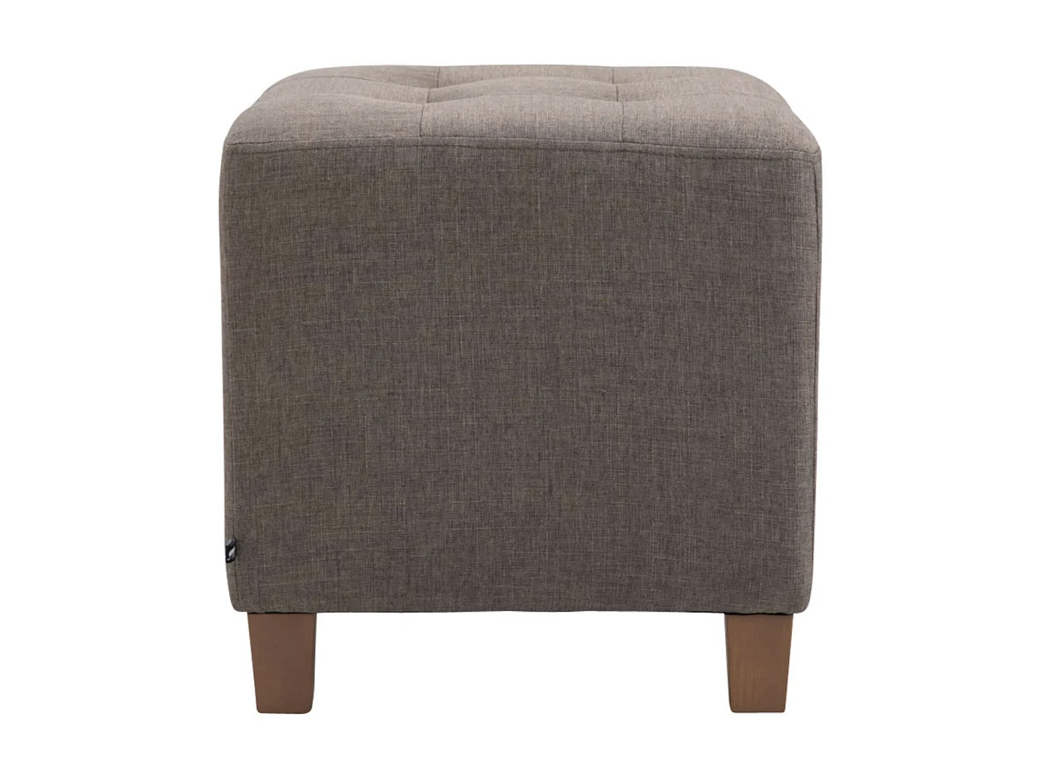 Lot de 2  Tabouret - Tissu & Bois - Taupe - Pharao