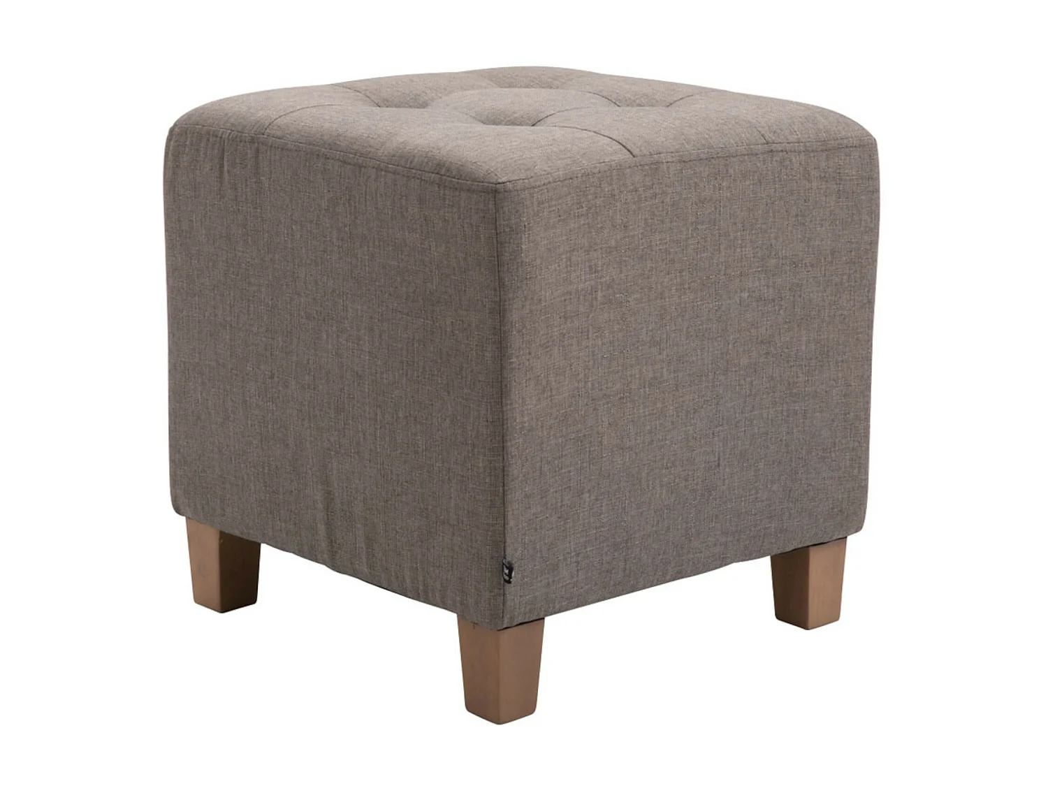 Lot de 2  Tabouret - Tissu & Bois - Taupe - Pharao