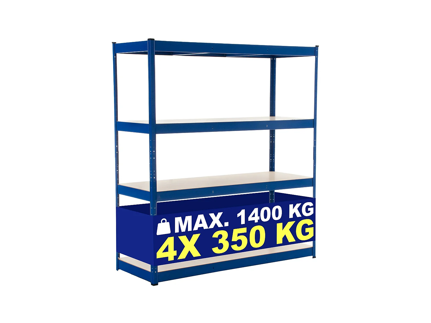 Étagère enfichable - Métal - 160 x 60 x 180cm - Bleu - regal