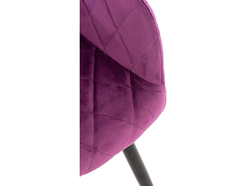 Set van 2  Stoel met armleuningen - Fluweel - purper - Shila