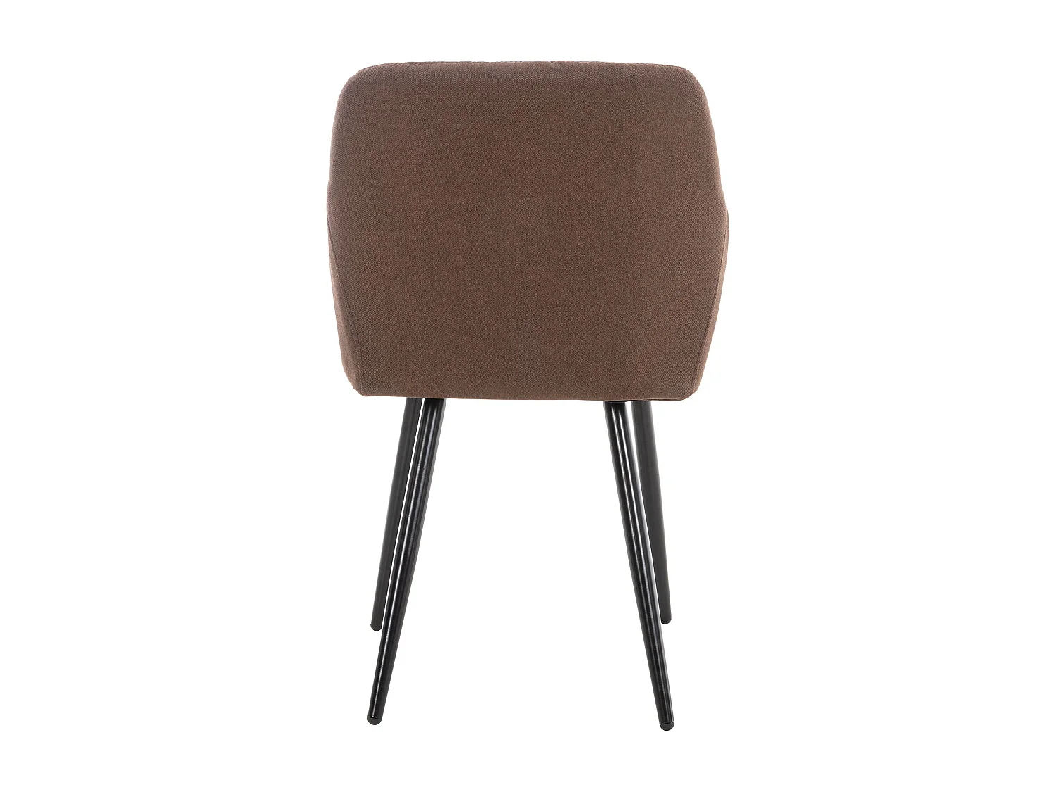 Lot de 4  chaises avec accoudoirs - Tissu - Marron - Shila