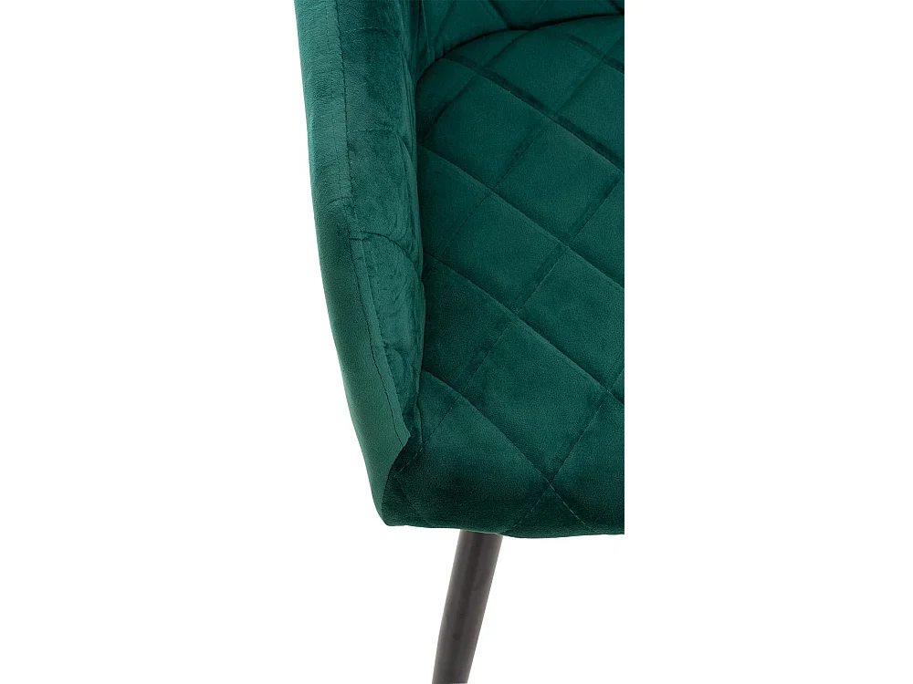 Stoel met armleuningen - Fluweel - groen - Shila