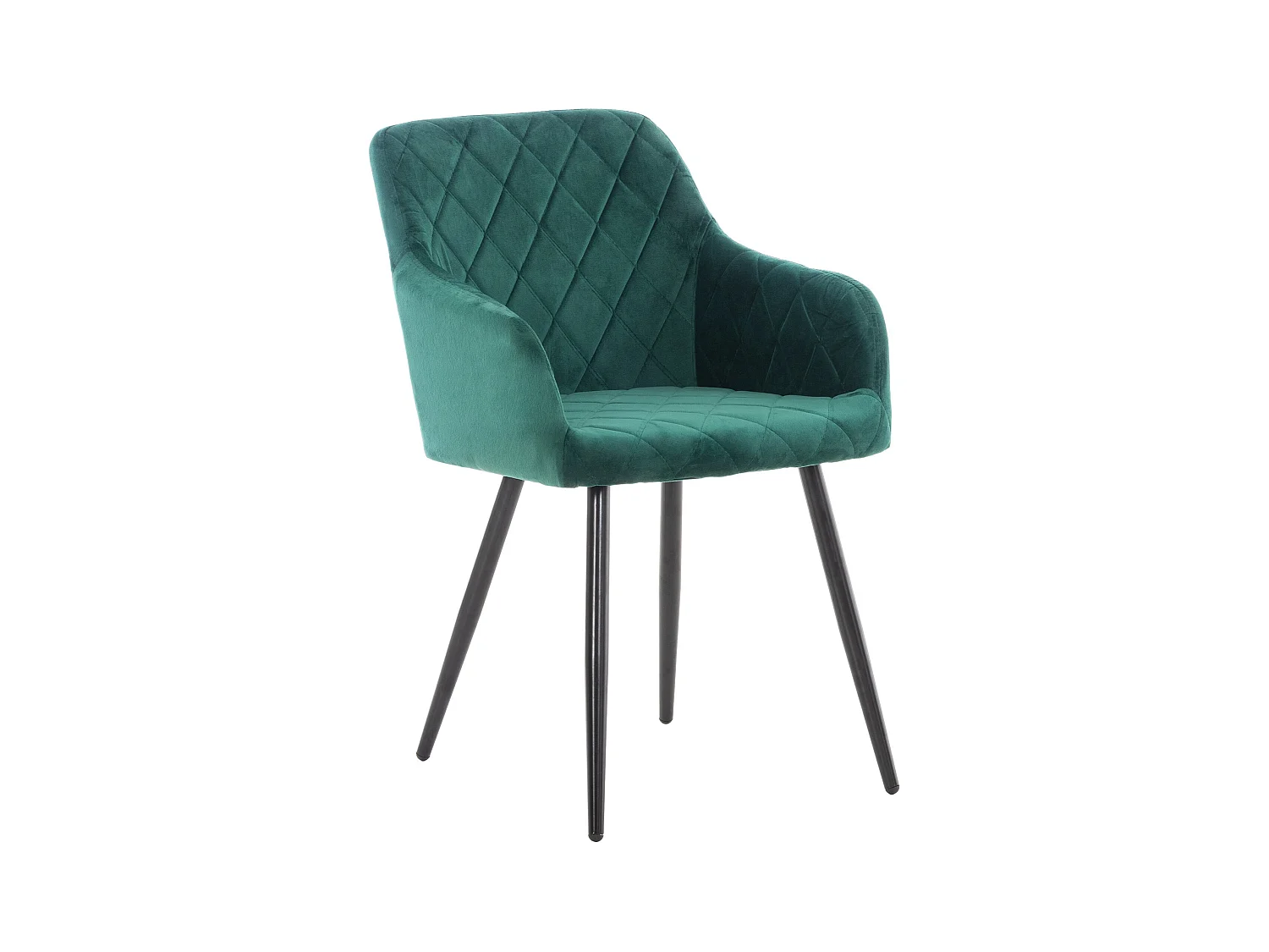 chaises avec accoudoirs - Velours - Vert - Shila