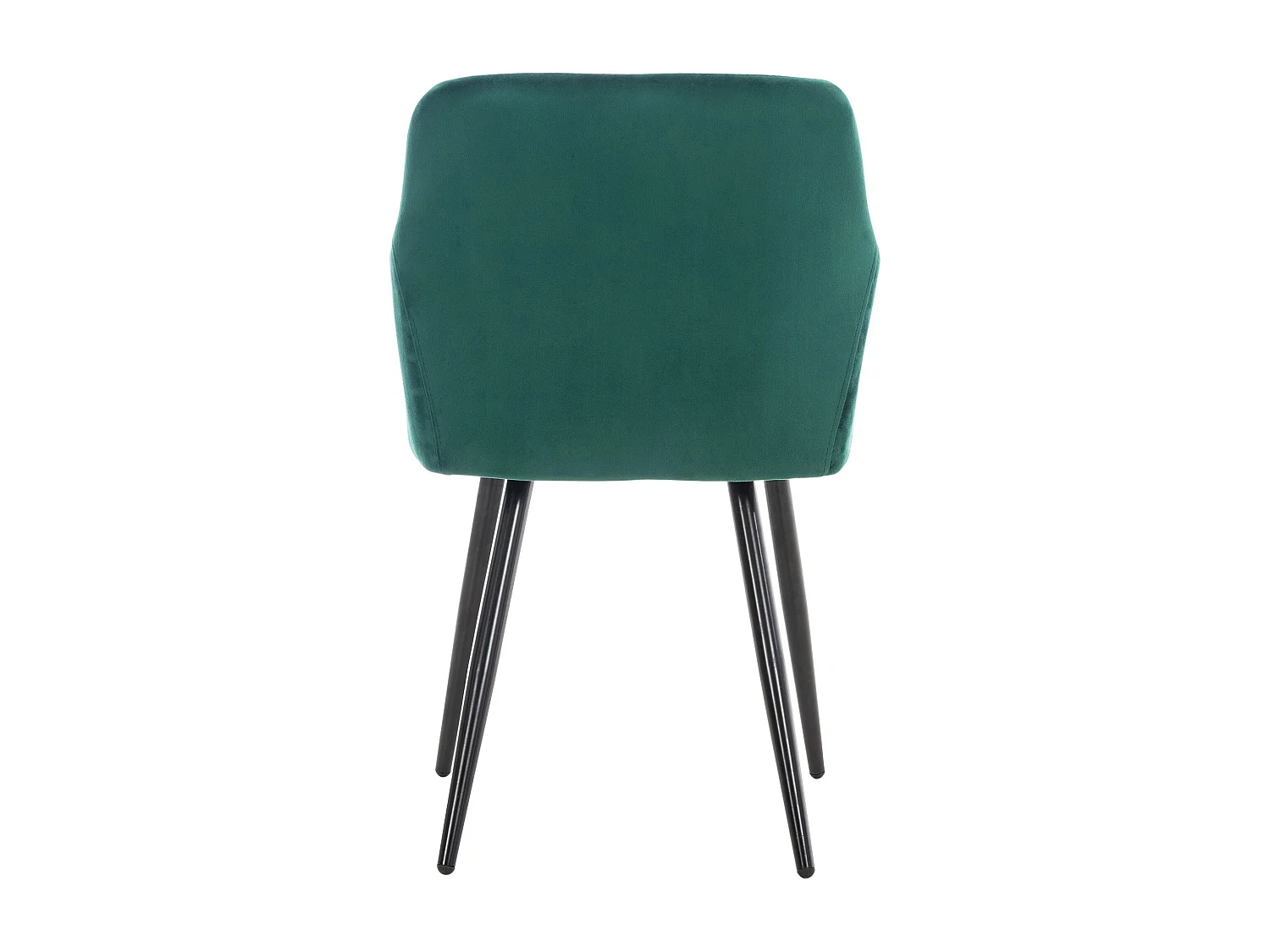 Lot de 2  chaises avec accoudoirs - Velours - Vert - Shila