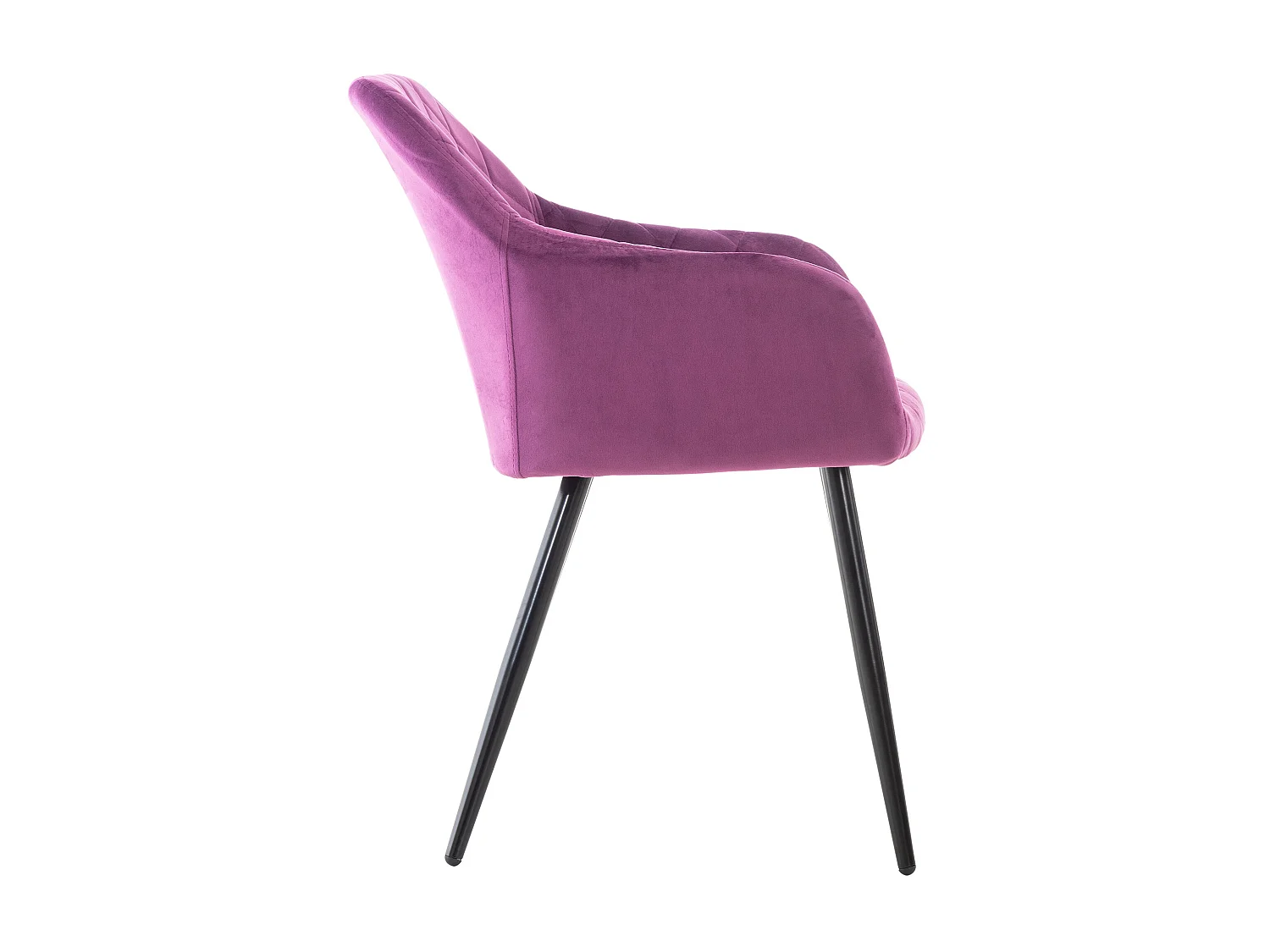 chaises avec accoudoirs - Velours - Violet - Shila