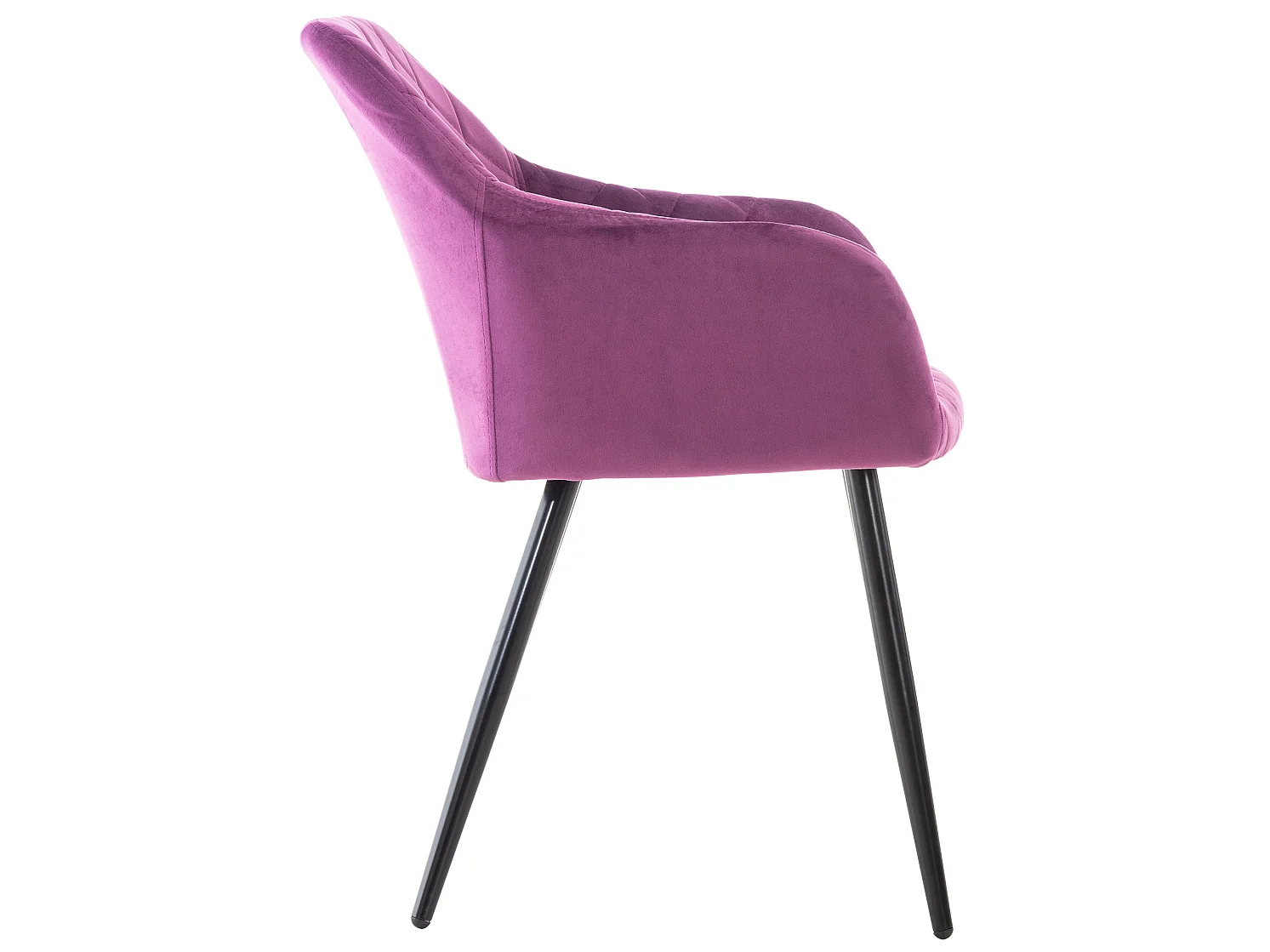 chaises avec accoudoirs - Velours - Violet - Shila