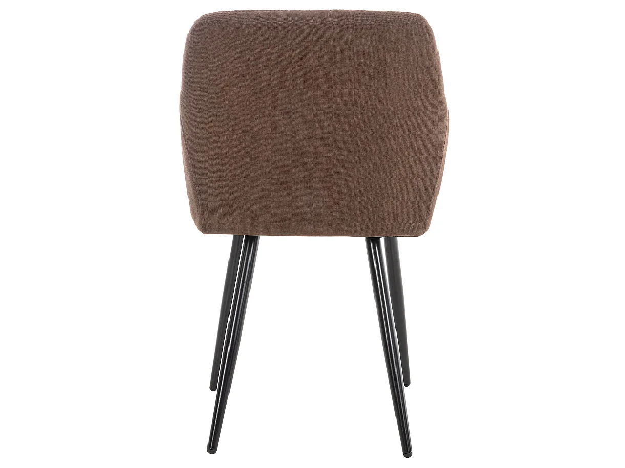 chaises avec accoudoirs - Tissu - Marron - Shila