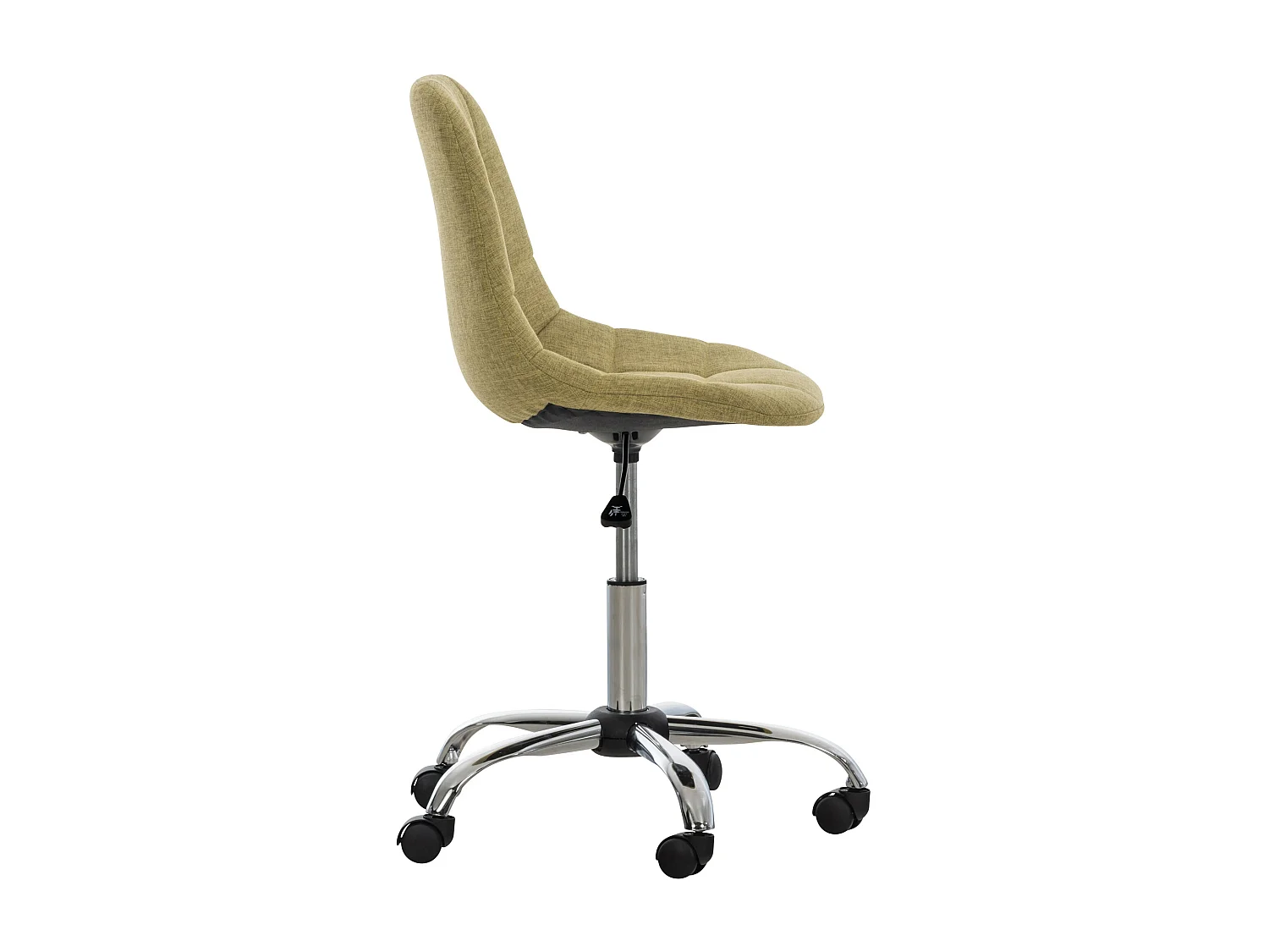 Chaise de bureau - Tissu & Métal chromé - Vert - Emil