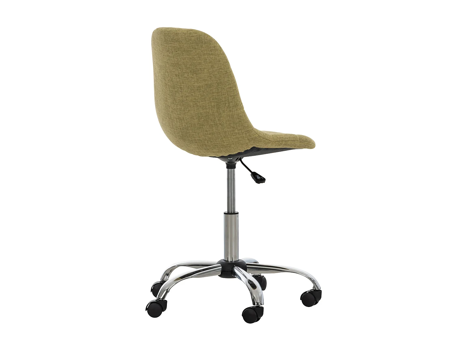 Chaise de bureau - Tissu & Métal chromé - Vert - Emil