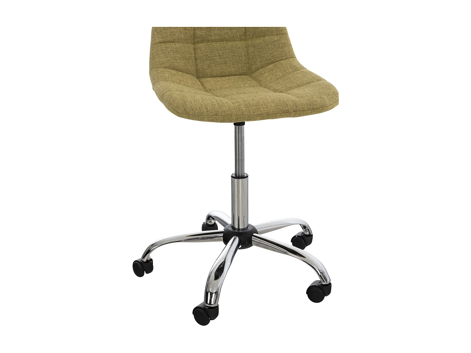 Chaise de bureau - Tissu & Métal chromé - Vert - Emil