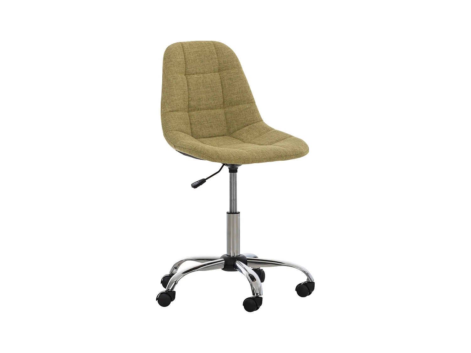 Chaise de bureau - Tissu & Métal chromé - Vert - Emil