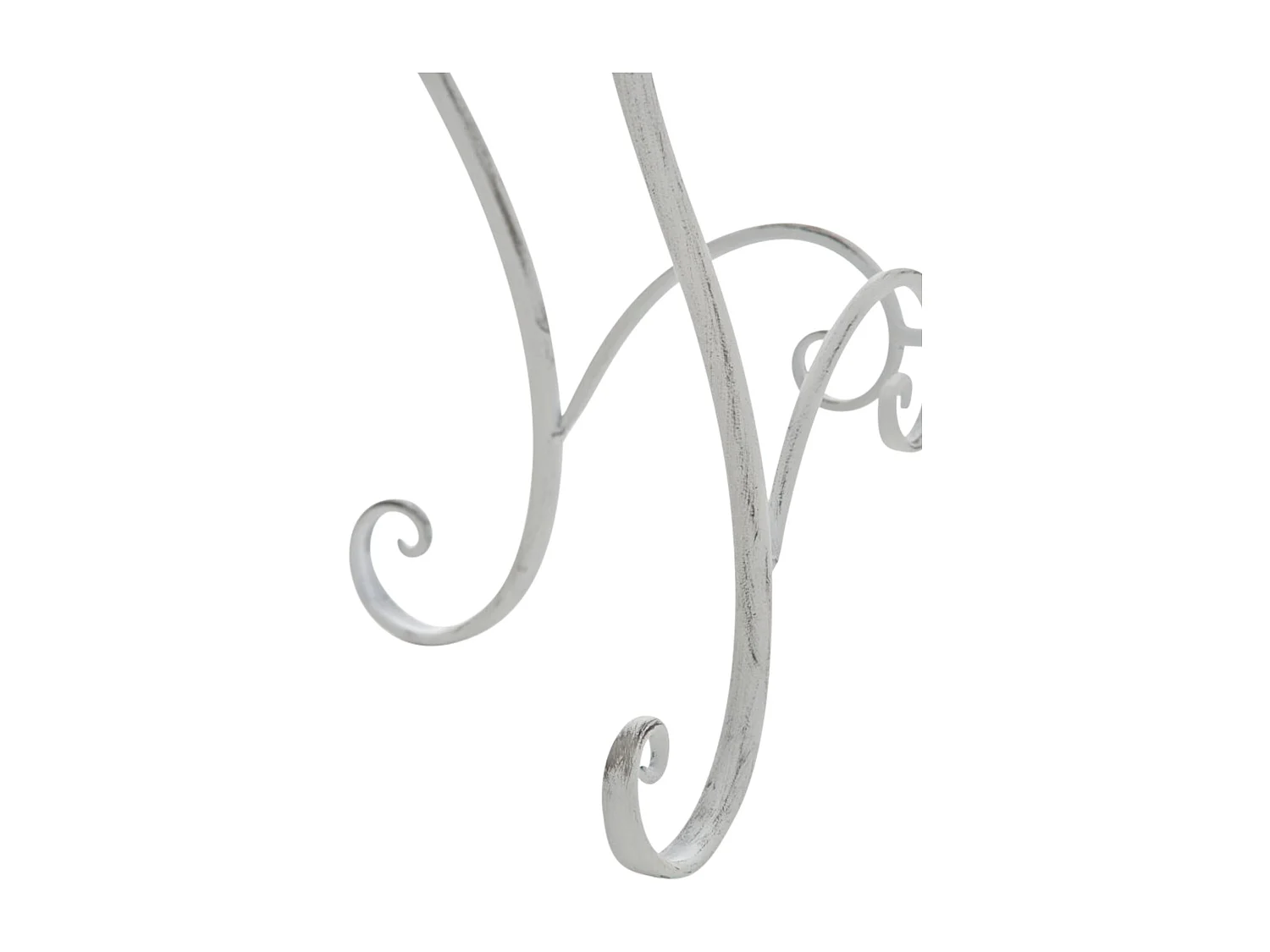 Bijzettafel tuin - rond Ø 70 cm - Metaal - Blanc antique - Indra