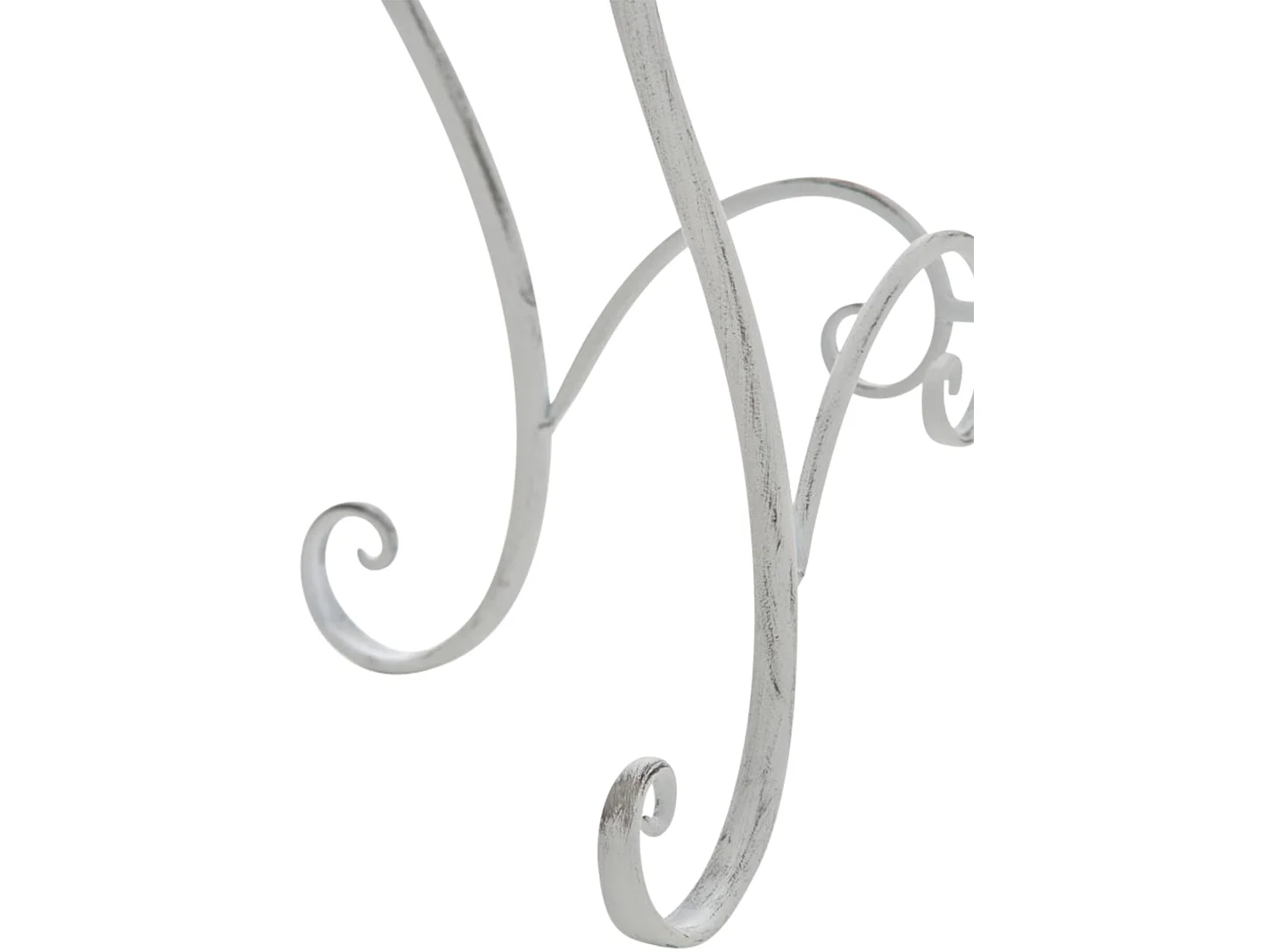 Table d'appoint de jardin - rond Ø 70 cm - Métal - Blanc antique - Indra