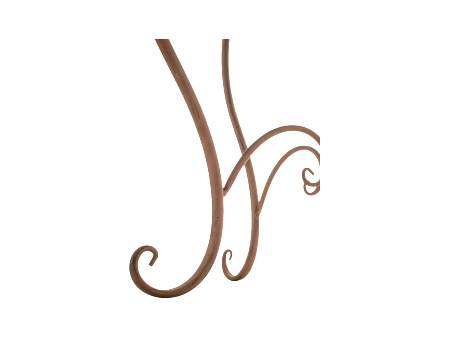 Table d'appoint de jardin - rond Ø 70 cm - Métal - Marron antique - Indra