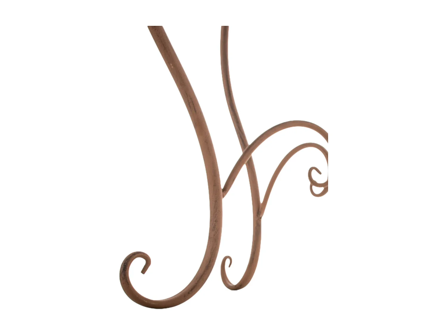 Table d'appoint de jardin - rond Ø 70 cm - Métal - Marron antique - Indra