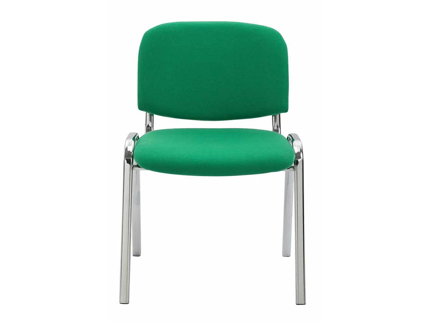 Lot de 4  Chaise de conférence - Tissu & Métal chromé - Vert - Ken