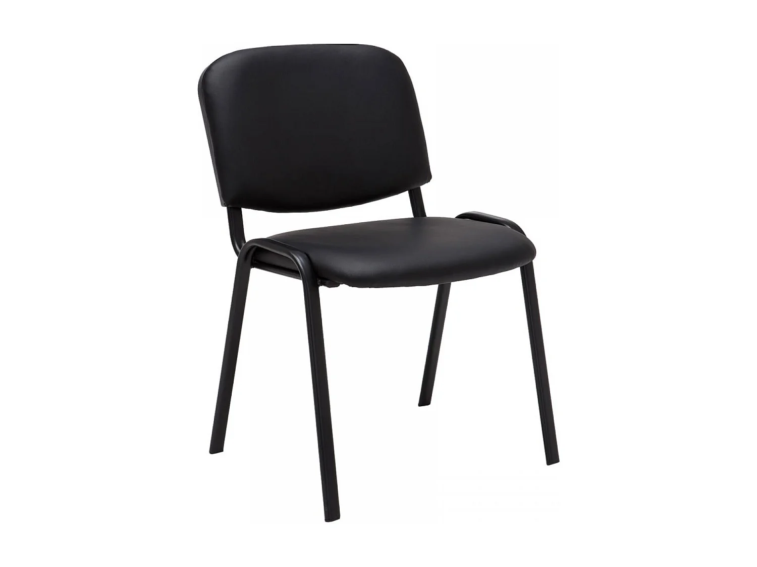 Lot de 12  Chaise de conférence - Similicuir & Nature - Noir - Ken