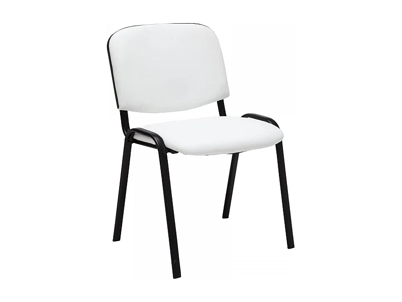 Lot de 12  Chaise de conférence - Similicuir & Nature - Blanc - Ken