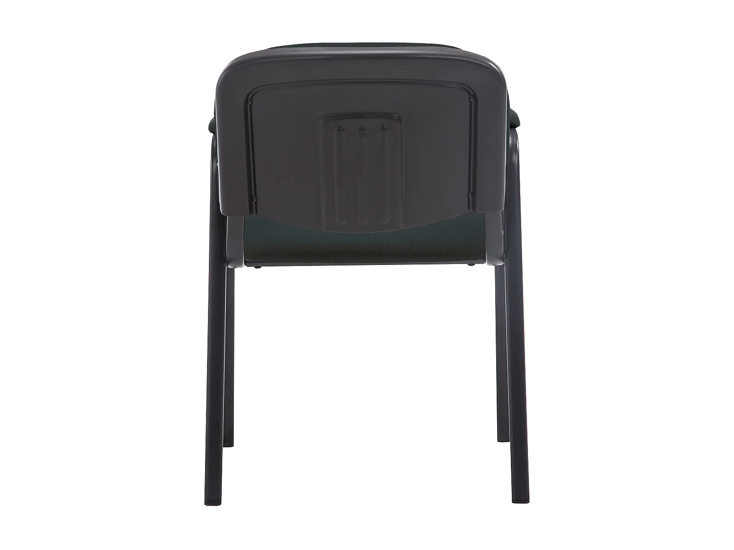 Chaise de conférence - Tissu & Métal noir mat - Noir - Ken Pro