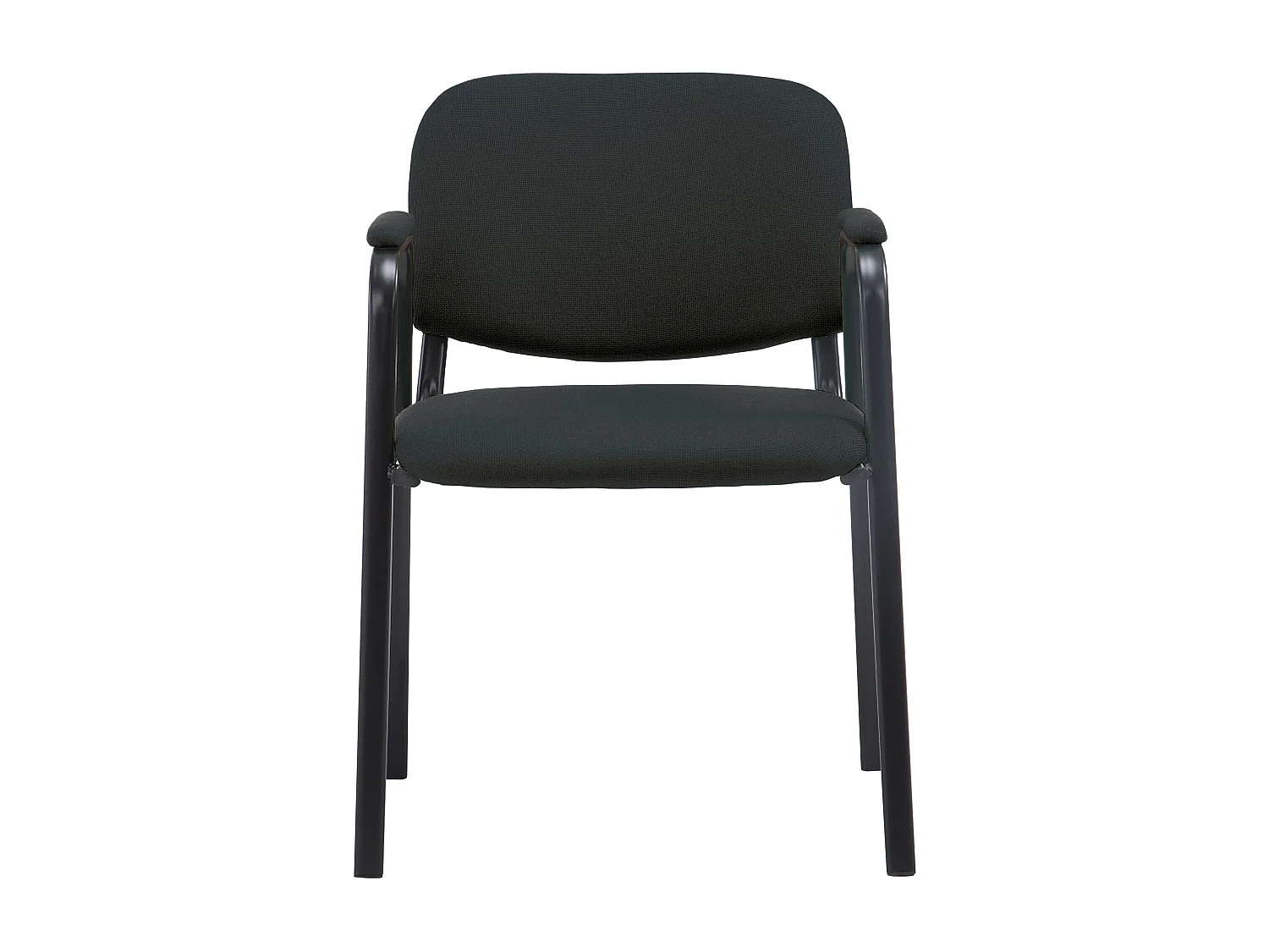 Chaise de conférence - Tissu & Blanc - Noir - Ken Pro