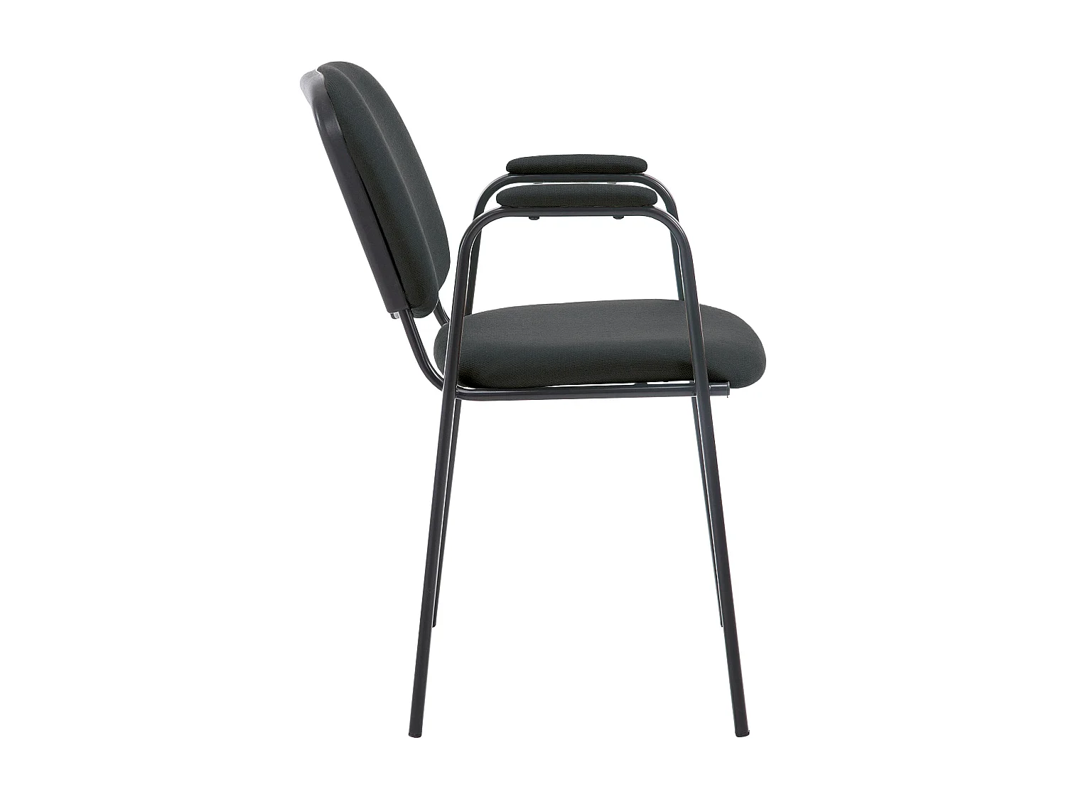 Chaise de conférence - Tissu & Blanc - Noir - Ken Pro