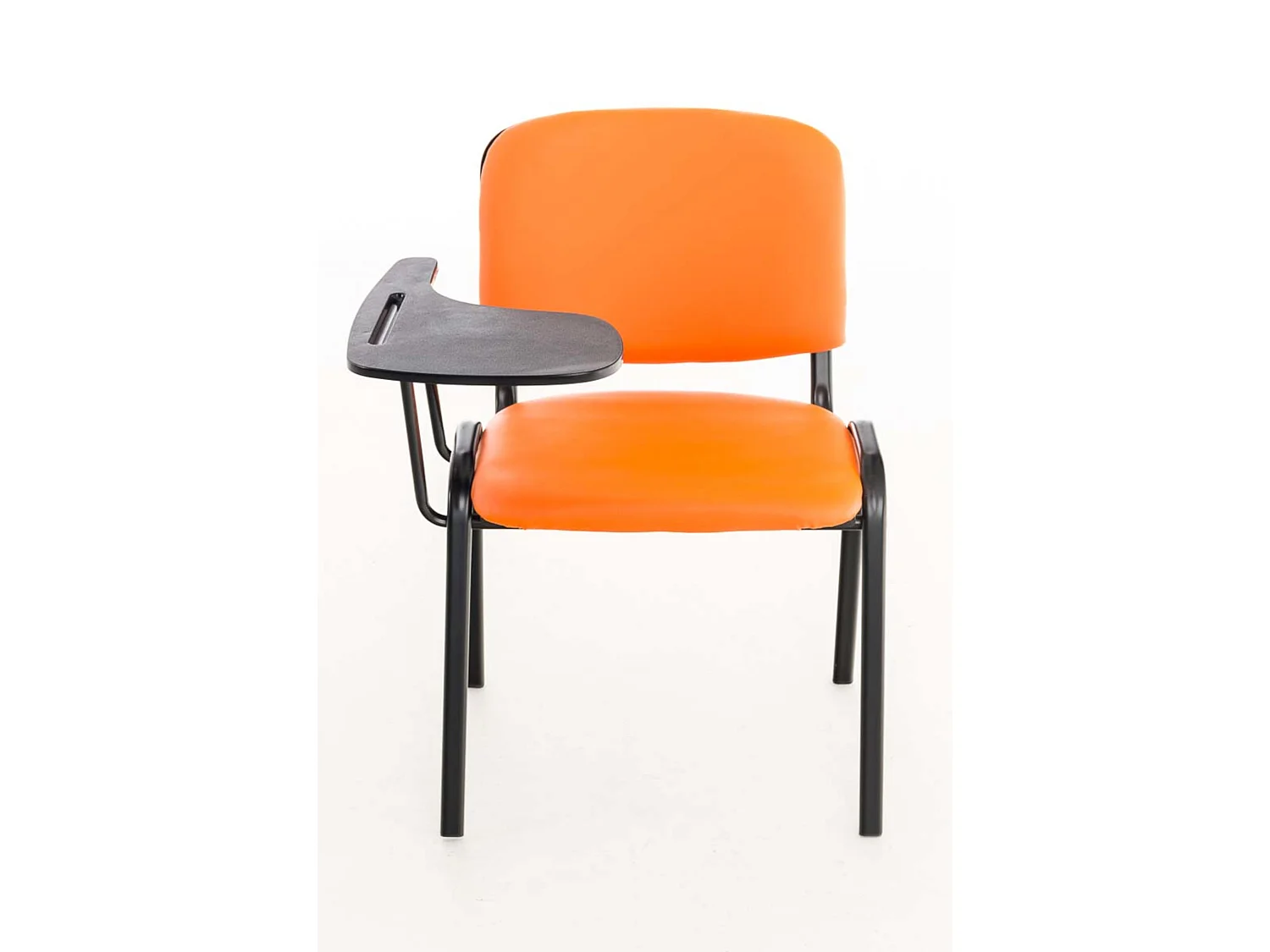 Lot de 4  Chaise de conférence - Similicuir - Orange - Ken