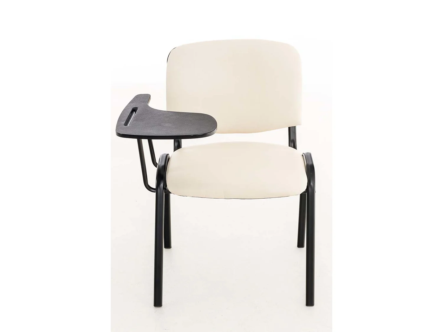 Lot de 4  Chaise de conférence - Similicuir - Crème - Ken