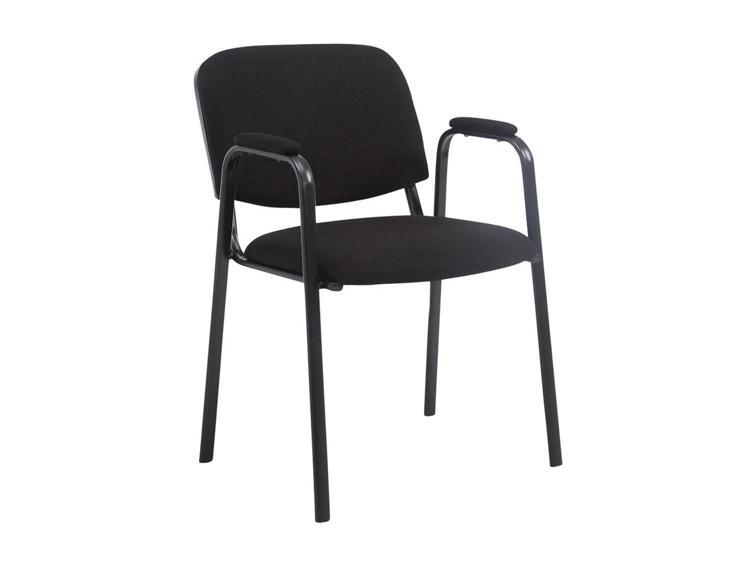 Lot de 4  Chaise de conférence - Tissu - Noir - Ken Pro
