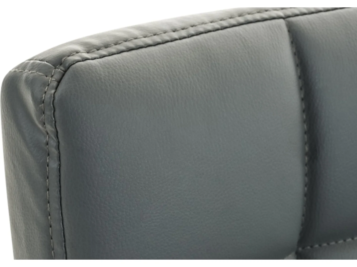 Chaise de bureau - Similicuir & Métal chromé - Gris - Deli V2