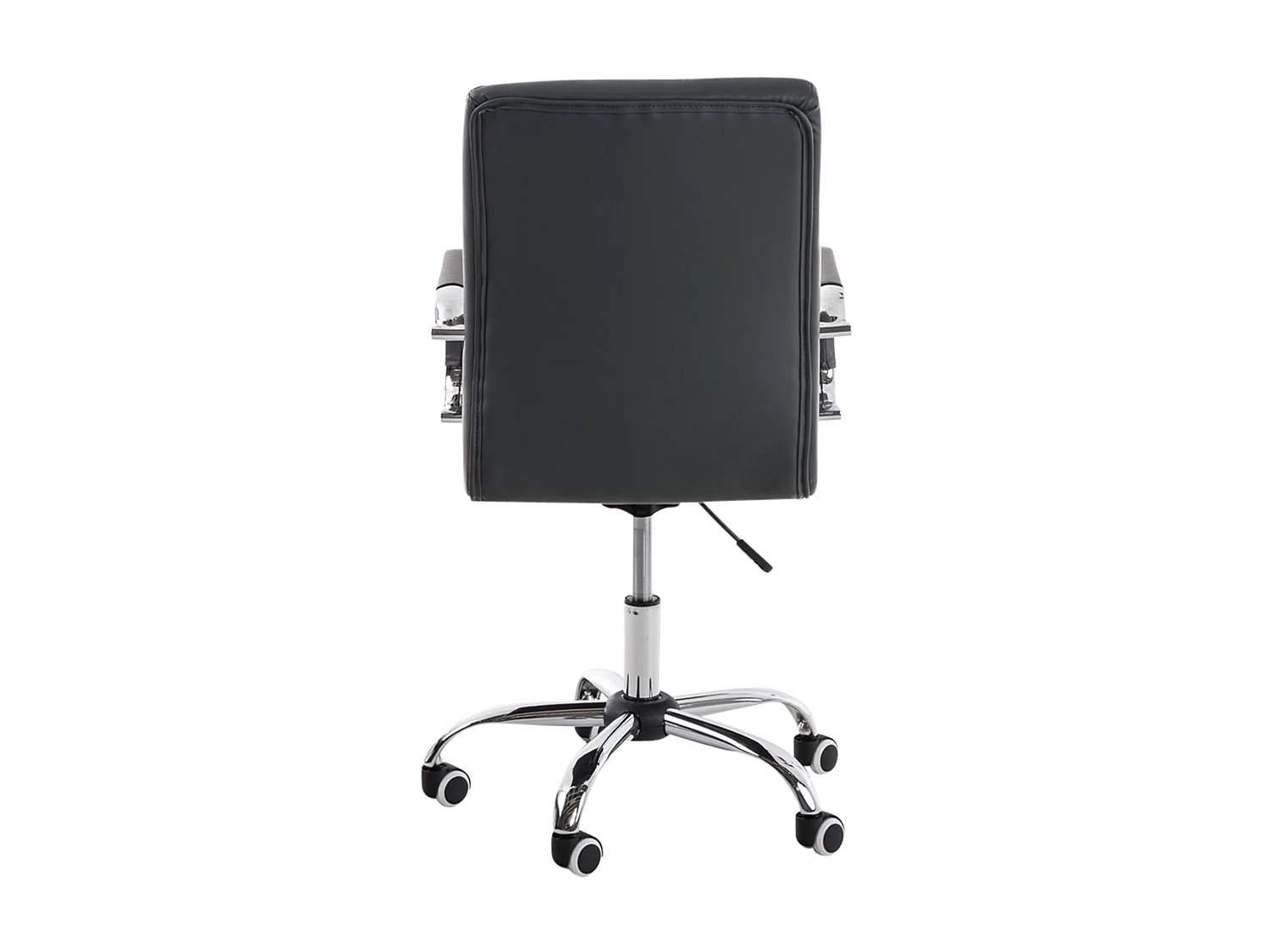 Chaise de bureau - Similicuir & Métal chromé - Gris - Deli V2