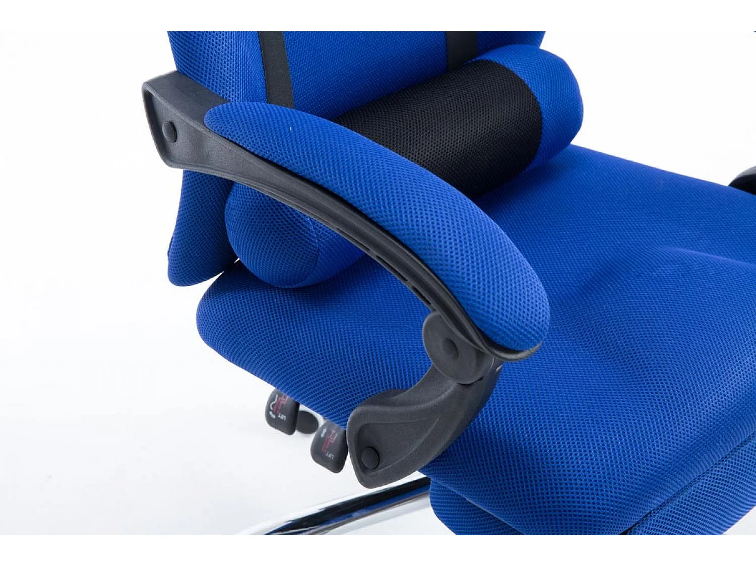 Chaise de bureau - Similicuir & Métal chromé - Bleu - Fellow