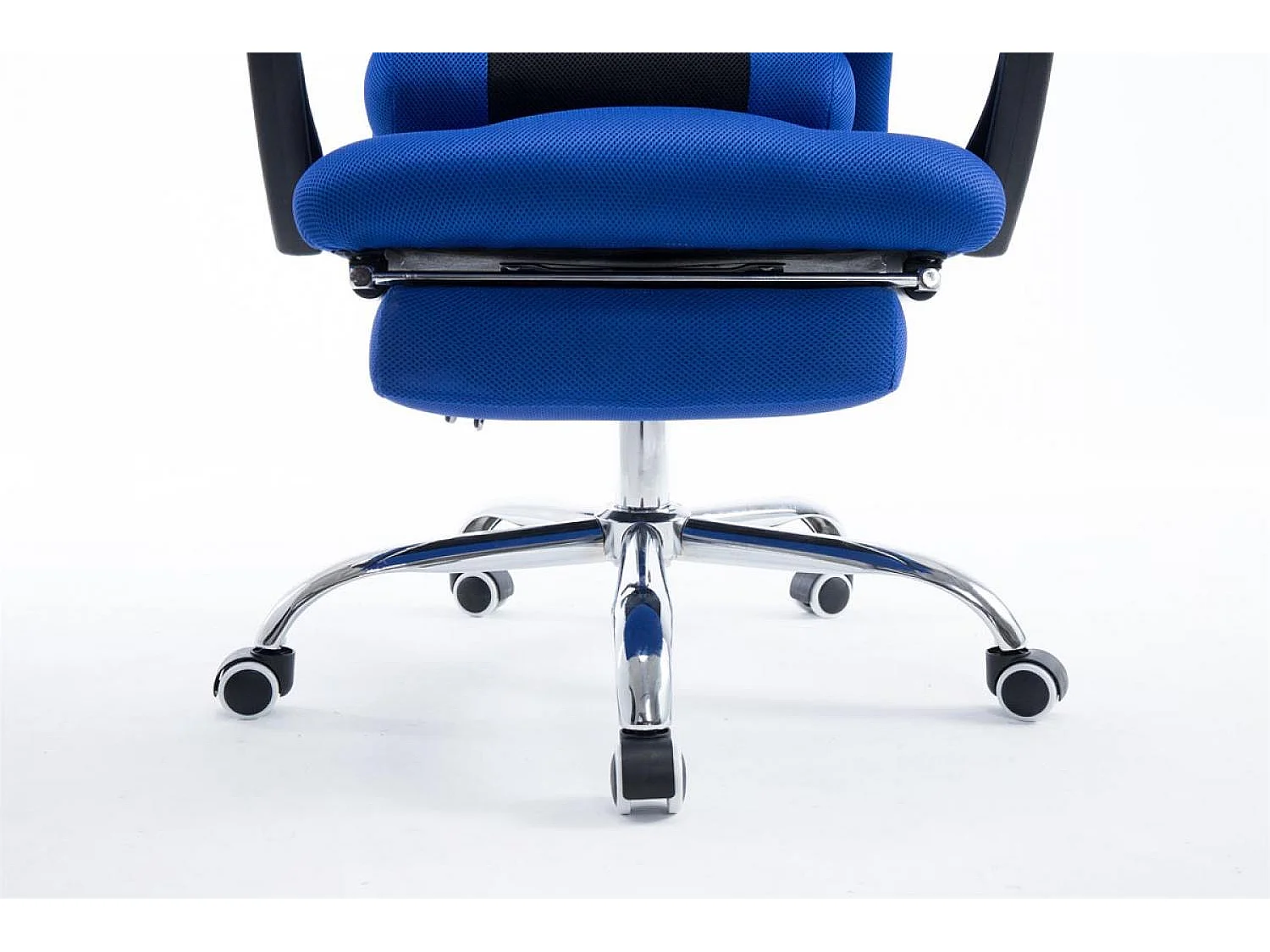 Chaise de bureau - Similicuir & Métal chromé - Bleu - Fellow