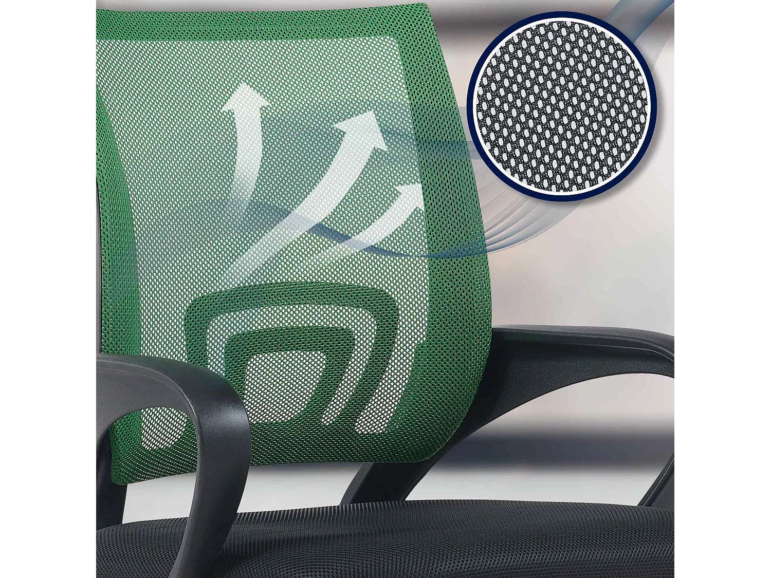 Bureaustoel - Kunstleer - groen - Genius