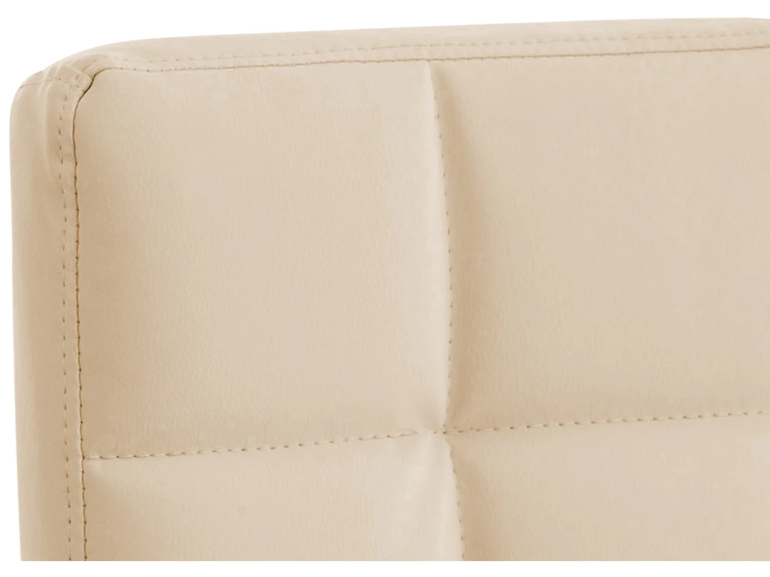 Bureaustoel - Kunstleer & Metaal in chroomoptiek - creme - Deli V2