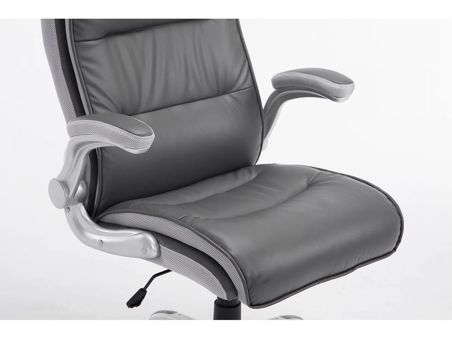 Chaise de bureau - Similicuir & Plastique - Gris - BIG Villach