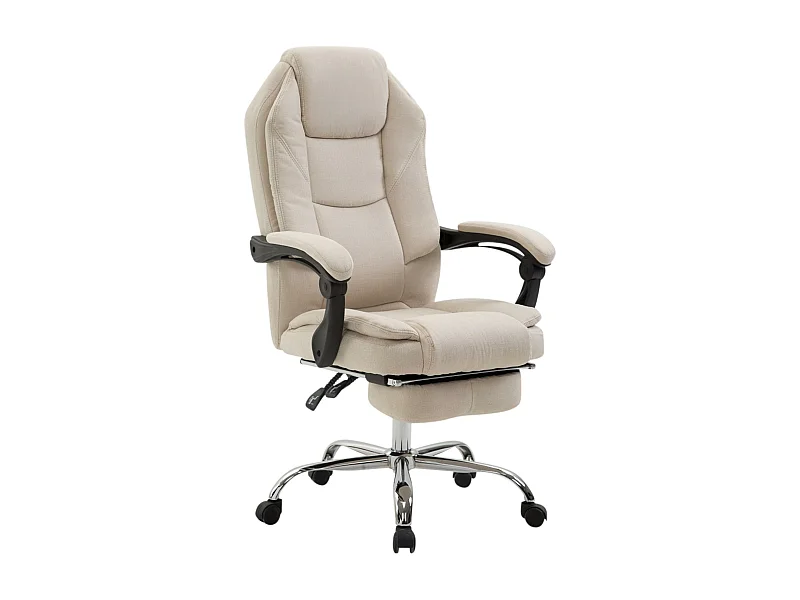 Chaise de bureau - Tissu - Crème - Castle